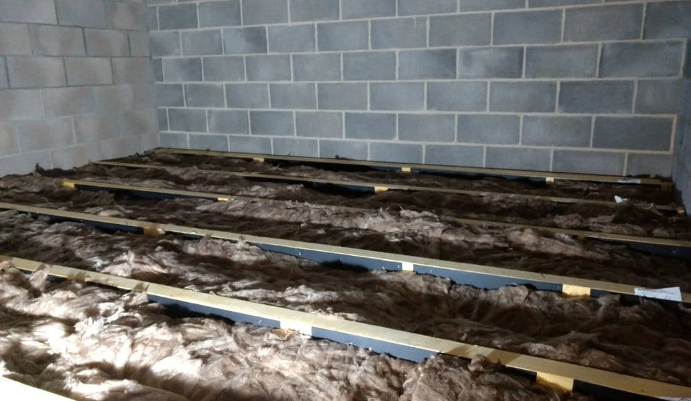 The insulation is going into the float room floors.